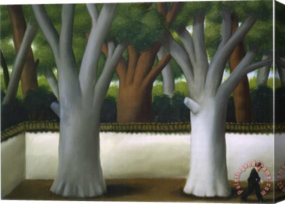 fernando botero Man at The Street Stretched Canvas Print / Canvas Art
