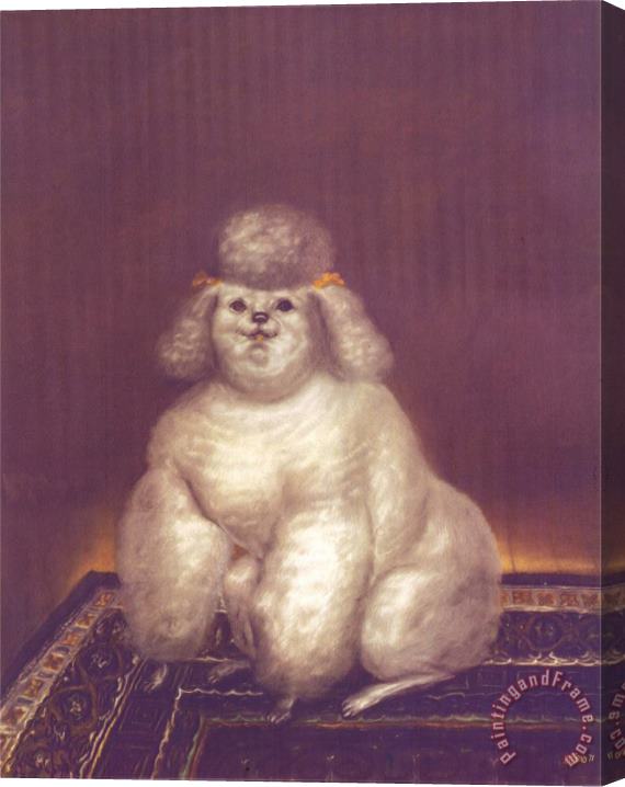 fernando botero Poodle Stretched Canvas Painting / Canvas Art