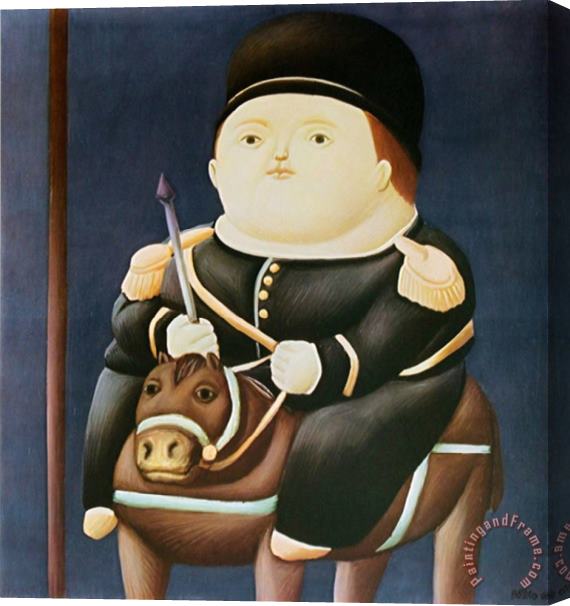 fernando botero St Georg Stretched Canvas Painting / Canvas Art