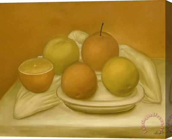 Fernando Botero Still Life with Oranges, 1969 Stretched Canvas Print / Canvas Art