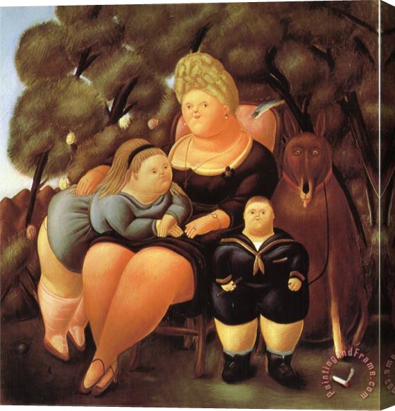 fernando botero The Family Stretched Canvas Print / Canvas Art