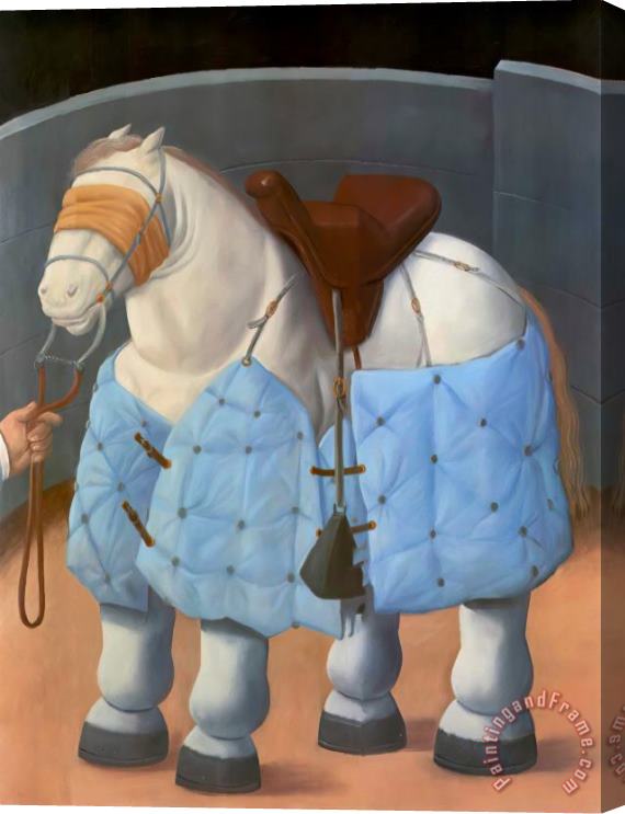 fernando botero The Horse Stretched Canvas Painting / Canvas Art