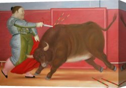 1984 Canvas Prints - The Lunge, 1984 by Fernando Botero
