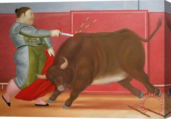 Fernando Botero The Lunge, 1984 Stretched Canvas Print / Canvas Art