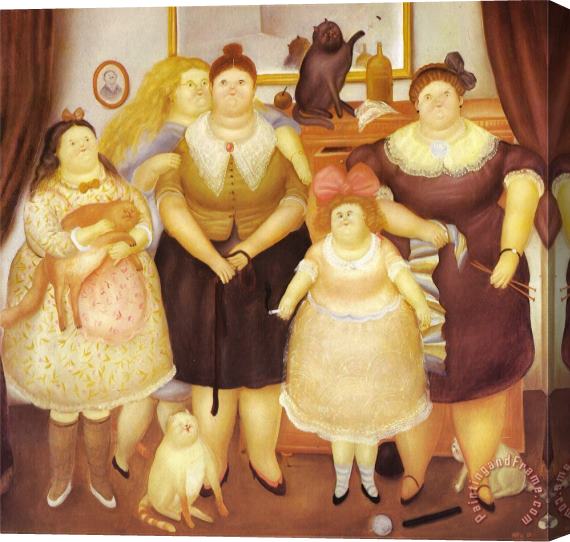fernando botero The Sisters Stretched Canvas Print / Canvas Art