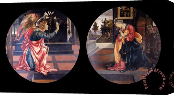 Filippino Lippi Annunciation Stretched Canvas Print / Canvas Art