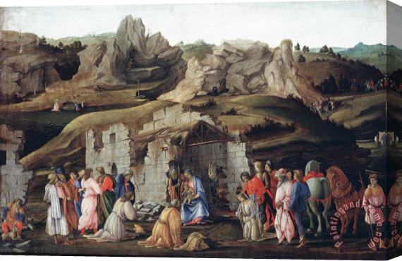 Filippino Lippi The Adoration of The Magi Stretched Canvas Painting / Canvas Art
