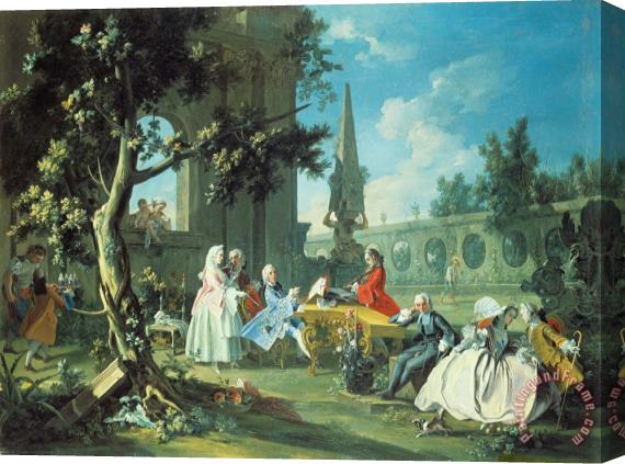 Filippo Falciatore Concert in a Garden Stretched Canvas Print / Canvas Art