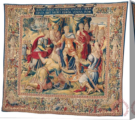 Flemish Manufactory Episode From The Life of Alexander The Great Stretched Canvas Painting / Canvas Art