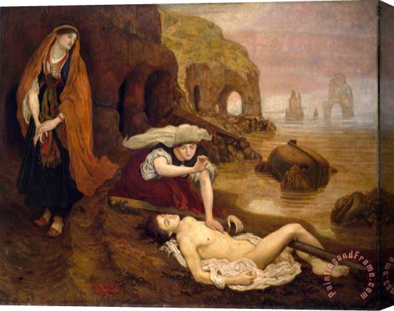 Ford Madox Brown Finding of Don Juan by Haidee Stretched Canvas Painting / Canvas Art