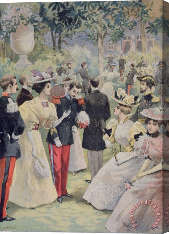 Fortune Louis Meaulle A Garden Party At The Elysee Stretched Canvas Painting / Canvas Art