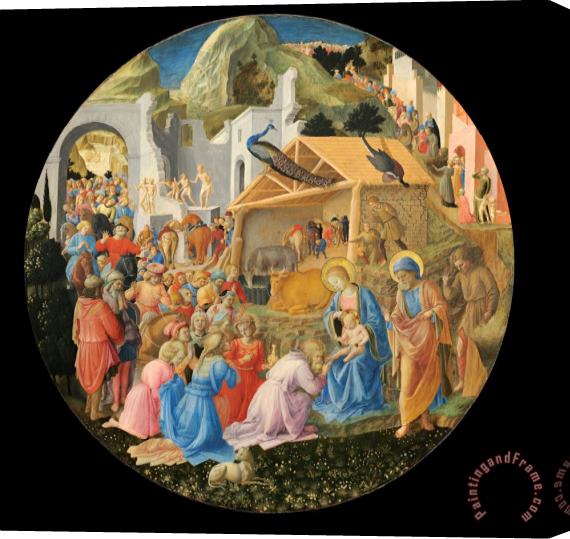 Fra Angelico and Fra Filippo Lippi The Adoration of The Magi Stretched Canvas Painting / Canvas Art