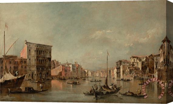 Francesco Guardi The Grand Canal, Venice, with The Palazzo Bembo Stretched Canvas Painting / Canvas Art