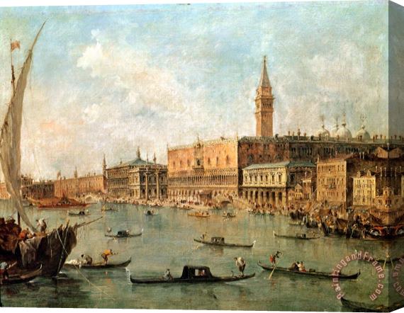 Francesco Guardi The Palace and the Molo from the Basin of San Marco Stretched Canvas Painting / Canvas Art