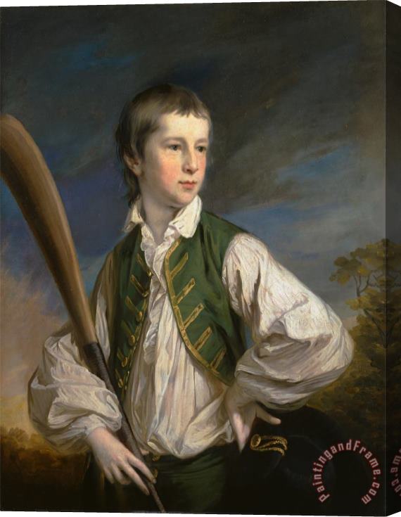 Francis Cotes Charles Collyer As a Boy, with a Cricket Bat Stretched Canvas Painting / Canvas Art
