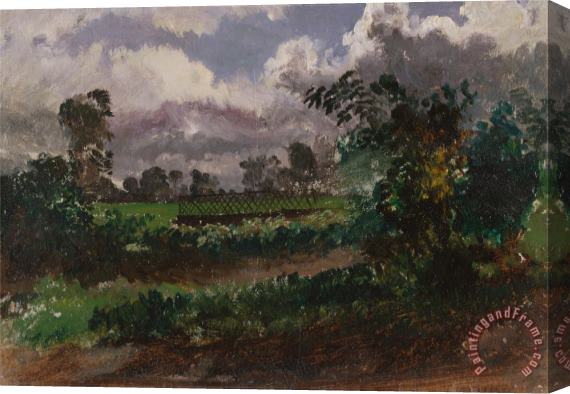 Francis Danby A View Across The Artist's Garden From His House at Exmouth, Devonshire Stretched Canvas Print / Canvas Art