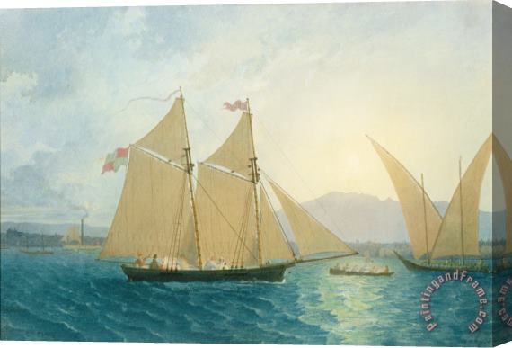 Francis Danby The Launch La Sociere On The Lake Of Geneva Stretched Canvas Painting / Canvas Art