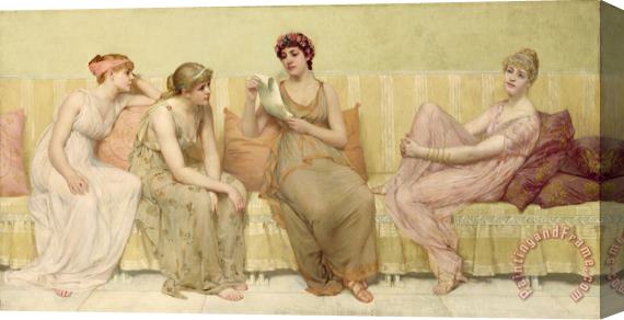 Francis Davis Millet Reading the Story of Oenone Stretched Canvas Painting / Canvas Art