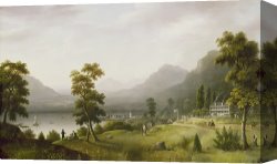 Bellano on Lake Como Canvas Prints - Carter's Tavern at the Head of Lake George by Francis Guy