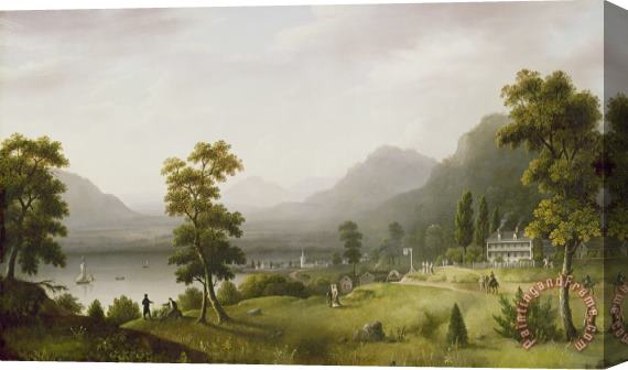 Francis Guy Carter's Tavern at the Head of Lake George Stretched Canvas Print / Canvas Art