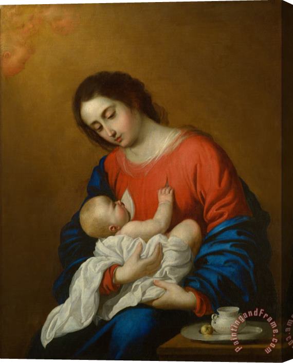 Francisco de Zurbaran Madonna And Child Stretched Canvas Painting / Canvas Art
