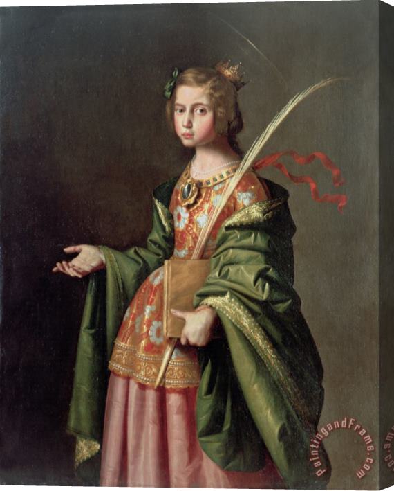 Francisco de Zurbaran Saint Elizabeth of Thuringia Stretched Canvas Print / Canvas Art