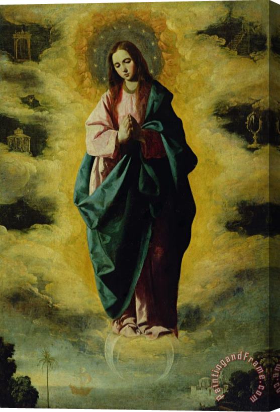 Francisco de Zurbaran The Immaculate Conception Stretched Canvas Painting / Canvas Art
