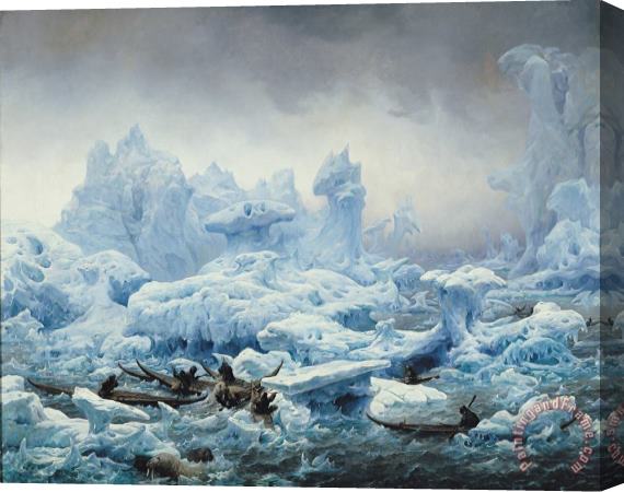 Francois Auguste Biard Fishing for Walrus in the Arctic Ocean Stretched Canvas Print / Canvas Art Francois Auguste Biard Fishing for Walrus in the Arctic Ocean Stretched Canvas Print / Canvas Art