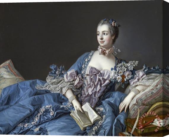 Francois Boucher Madame De Pompadour (ca. 1758) Stretched Canvas Painting / Canvas Art