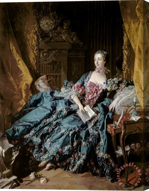 Francois Boucher Madame de Pompadour Stretched Canvas Painting / Canvas Art