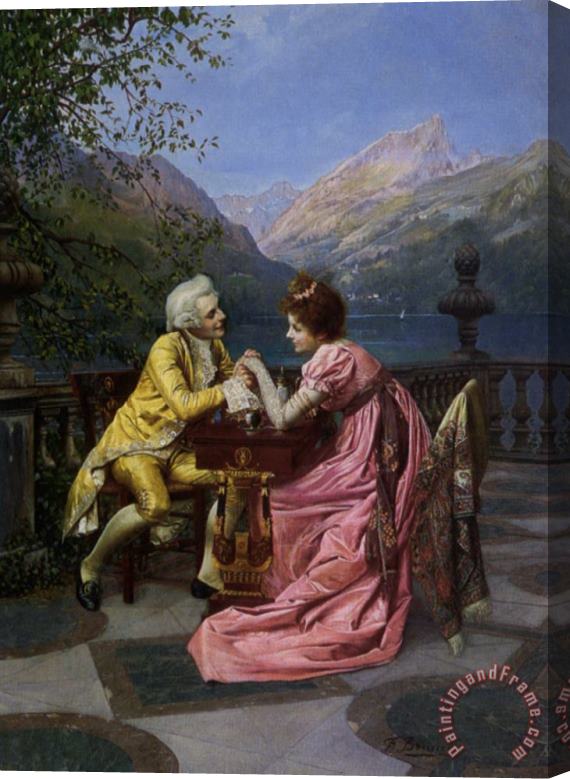 Francois Brunery The Proposal Stretched Canvas Print / Canvas Art