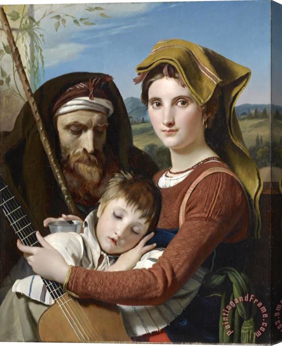 Francois-joseph Navez Roman Shepherd Family in The Campagna Stretched Canvas Print / Canvas Art