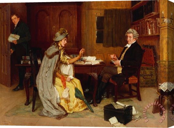 Frank Dadd Consulting Her Lawyer Stretched Canvas Print / Canvas Art