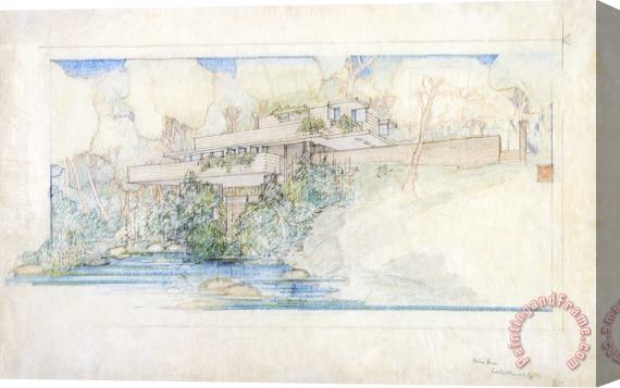 Frank Lloyd Wright John C. Pew House, Shorewood Hills, Wi Stretched Canvas Print / Canvas Art