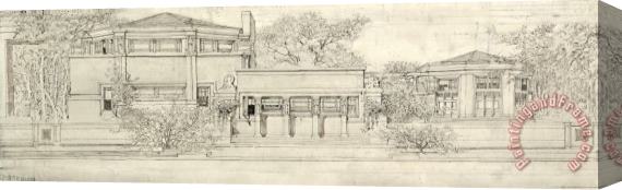 Frank Lloyd Wright Oak Park Studio of Frank Lloyd Wright Stretched Canvas Print / Canvas Art