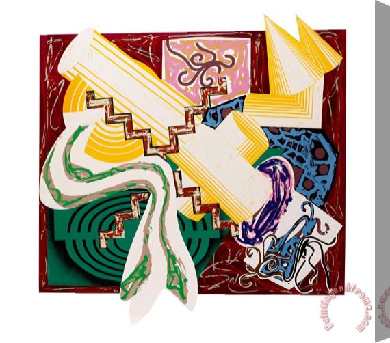 Frank Stella Had Gadya (then Came a Stick And Beat The Dog) Stretched Canvas Print / Canvas Art