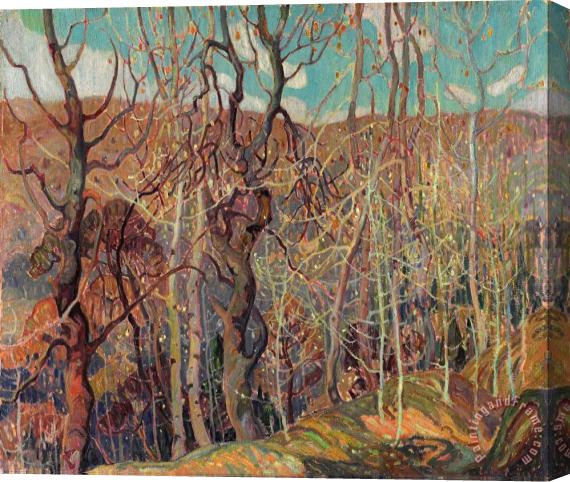 Franklin Carmichael Silvery Tangle Stretched Canvas Painting / Canvas Art