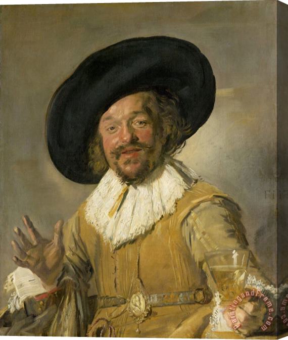 Frans Hals A Civic Guardsman Holding a Berkenmeier, Known As ‘the Merry Drinker’ Stretched Canvas Print / Canvas Art