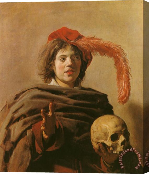 Frans Hals Boy with a Skull Stretched Canvas Painting / Canvas Art