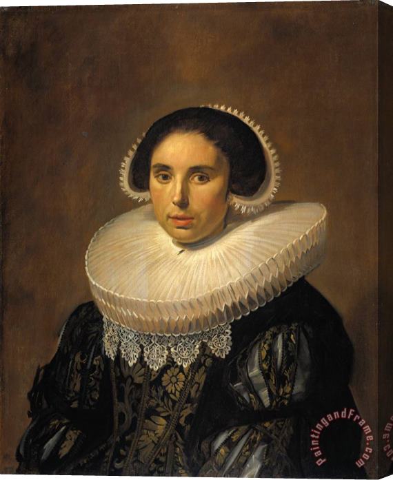 Frans Hals Portrait of a Woman, Possibly Sara Wolphaerts Van Diemen Stretched Canvas Painting / Canvas Art