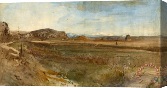 Franz Albert Venus Campagna Landscape on The Via Flaminia Stretched Canvas Painting / Canvas Art