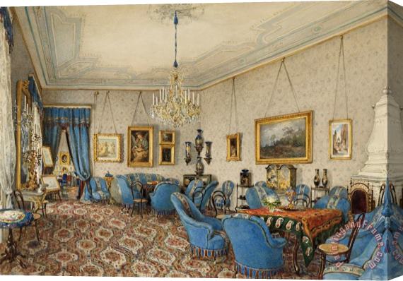 Franz Alt A Salon in Vienna Stretched Canvas Painting / Canvas Art