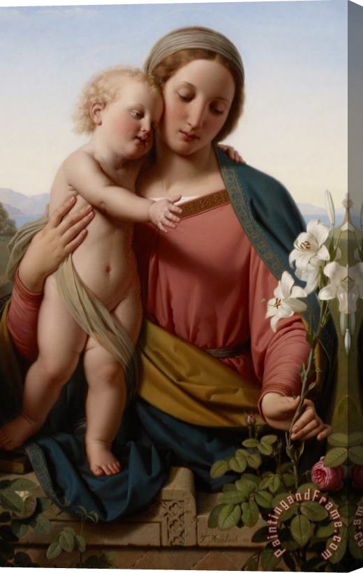 Franz Ittenbach Madonna And Child Stretched Canvas Painting / Canvas Art