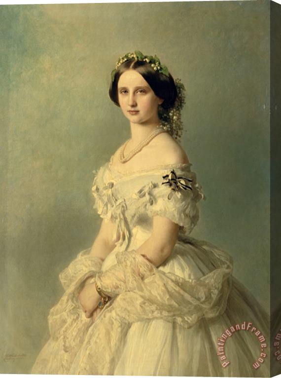 Franz Xaver Winterhalter Portrait of Princess of Baden Stretched Canvas Print / Canvas Art