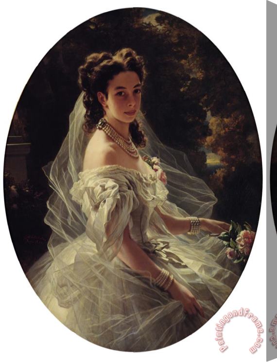 Franz Xavier Winterhalter Pauline Sandor, Princess Metternich Stretched Canvas Print / Canvas Art