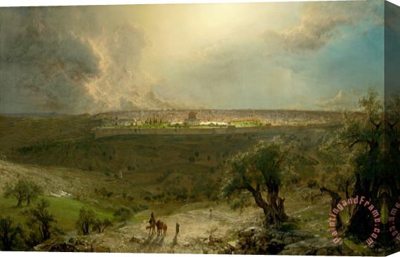 Frederic Edwin Church Jerusalem From The Mount of Olives Stretched Canvas Print / Canvas Art