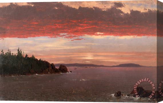 Frederic Edwin Church Schoodic Peninsula From Mount Desert at Sunrise Stretched Canvas Print / Canvas Art