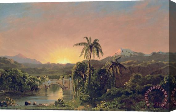 Frederic Edwin Church Sunset in Equador Stretched Canvas Print / Canvas Art