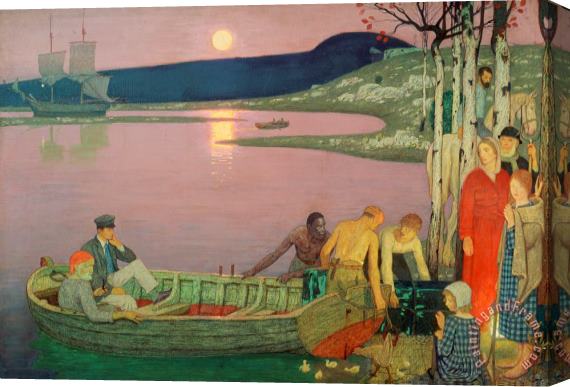 Frederick Cayley Robinson The Call of the Sea Stretched Canvas Painting / Canvas Art