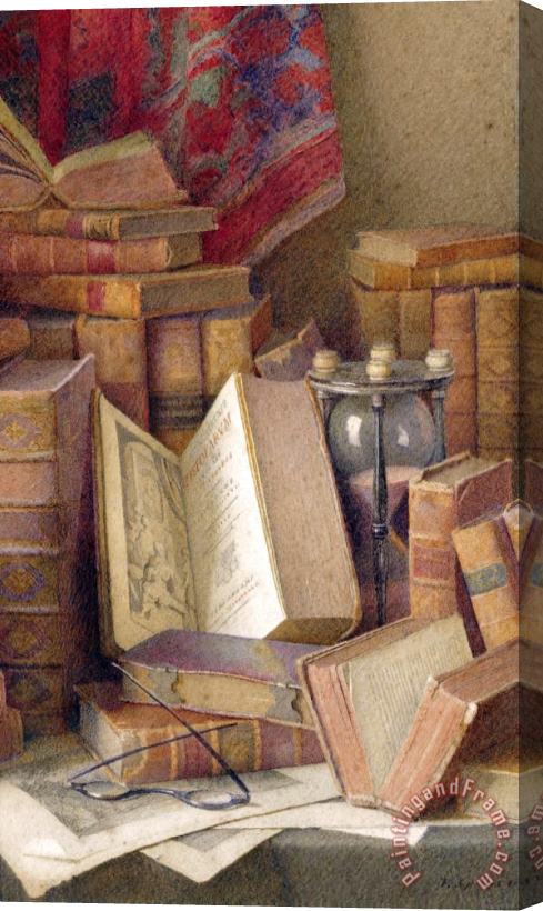 Frederick R. Spencer Old Books to Read Stretched Canvas Print / Canvas Art
